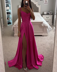 Sexy floor-length dress with slit