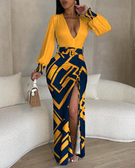 Tie Dye Zebra Stripe Print Plunge Ruched Tassel Design Bodycon Dress