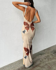 Sexy Slim Long Floral Dress