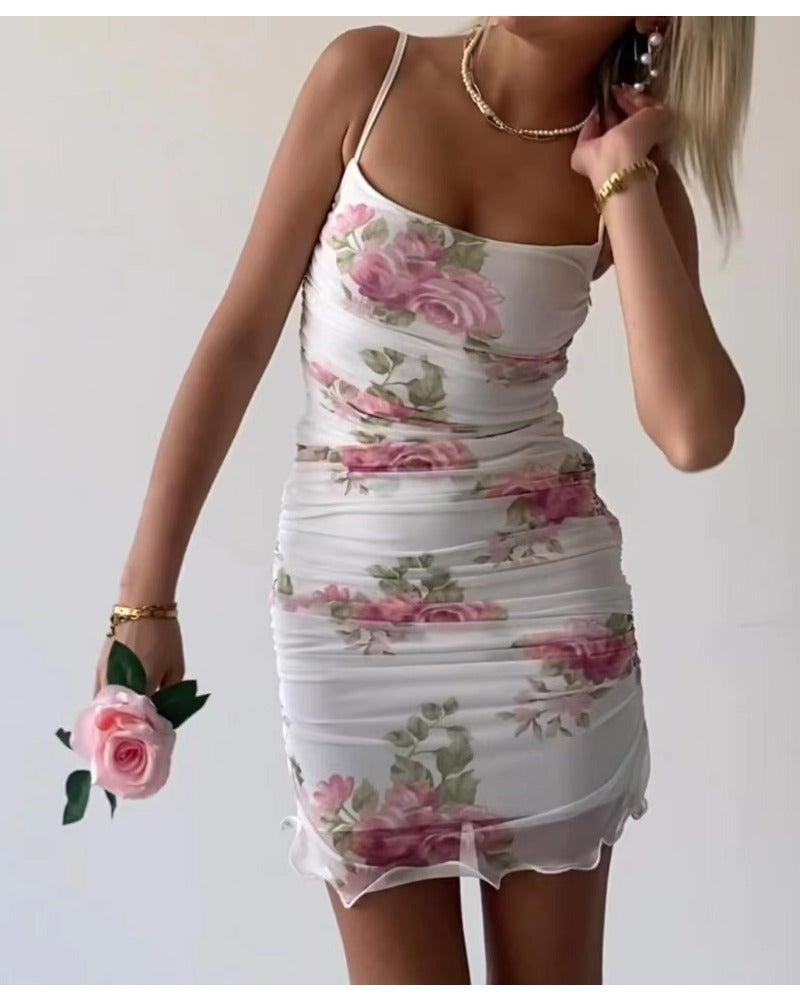 White floral skirt