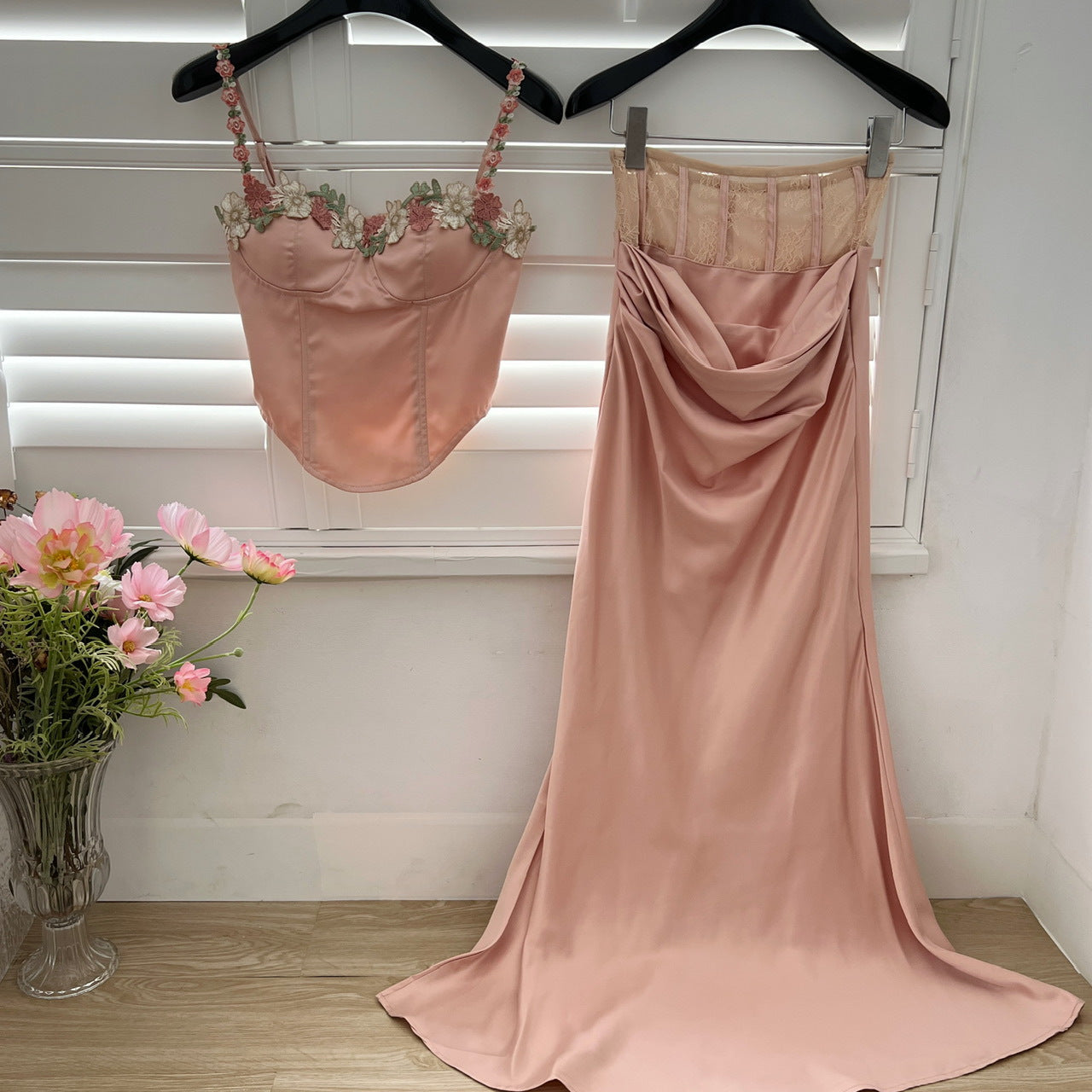 Sleeveless Sexy Camisole Dress Set
