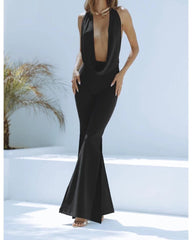 Sexy halter halter fish tail dress