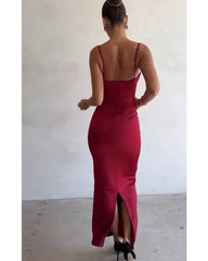 Sexy strapless slim-fit dress