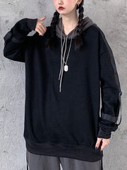 Casual Color-Block Hooded Sweatshirt