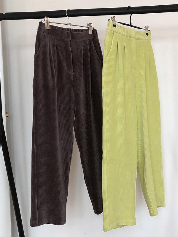 Loose Plain Empire Casual Pants