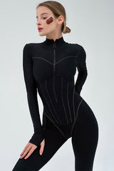 Long-sleeved Crew Neck jumpsuit