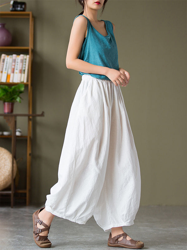 Women's Elastic Waist Loose Casual Pants