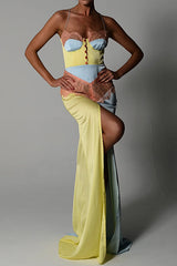 New Colorblock Maxi Dress