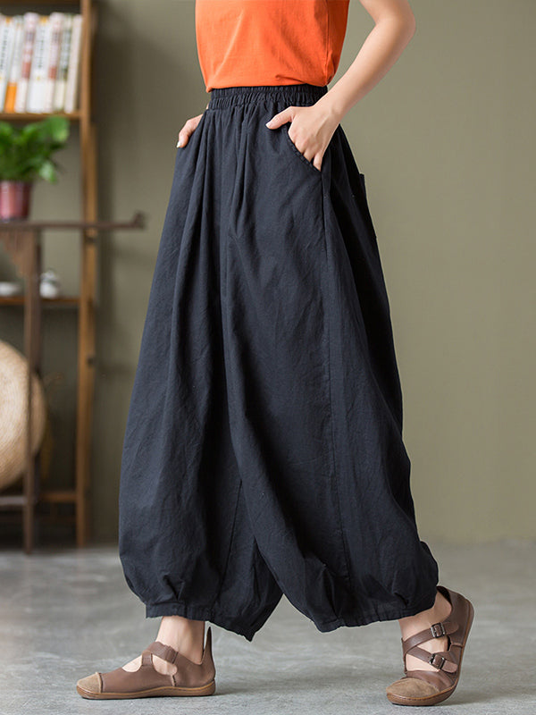 Women's Elastic Waist Loose Casual Pants