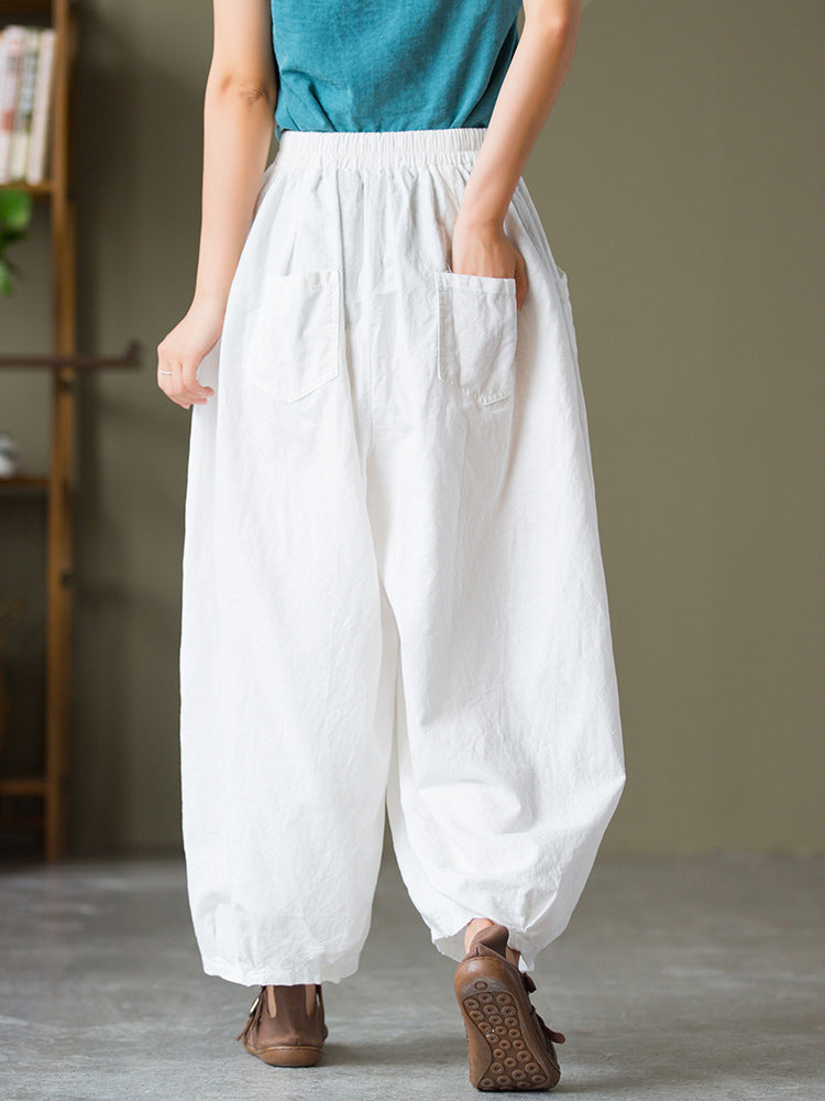 Women's Elastic Waist Loose Casual Pants