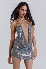 Silver Vixen Mini Dress