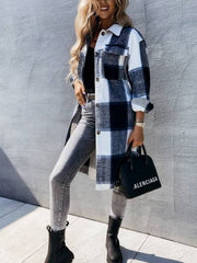 Linyona Plaid Jacket Fashion Coat