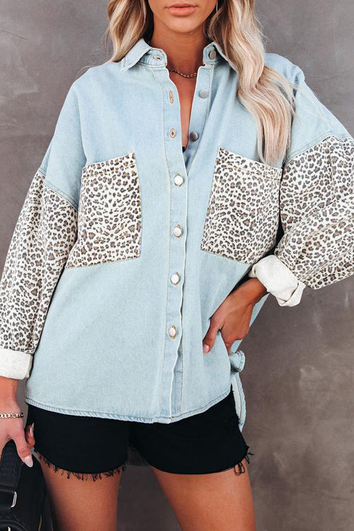 Groove Leopard Denim Jacket