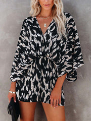 Vorioal Printed Kimono Romper