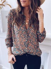 Vorioal Floral Chiffon Blouse