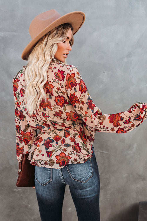 Having A Moment V-Neck Floral Print Top - 2 Colors