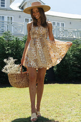 Summer Dreams Floral Print Sleeveless Mini Dress