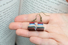 ✨Stack of Books Earrings, Library Colours - Perfect Gift for your book lover friends