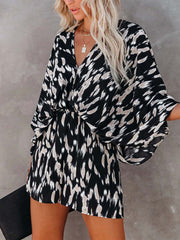 Vorioal Printed Kimono Romper