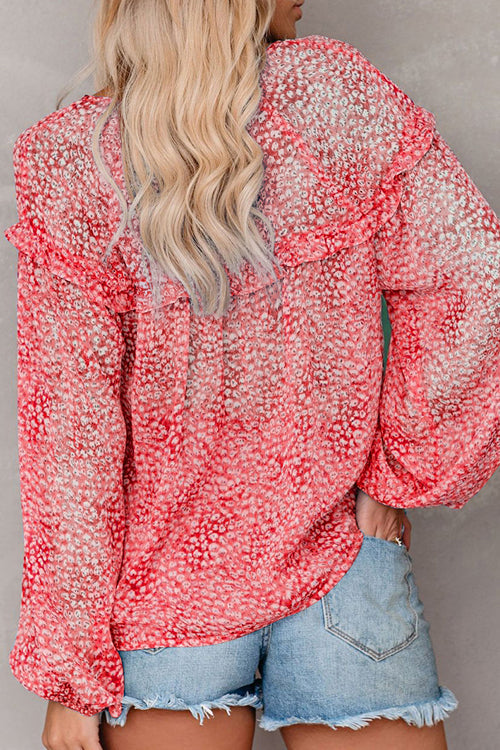 Keep My Sweet Printed Tassel Long Sleeve Top - 3 Colors