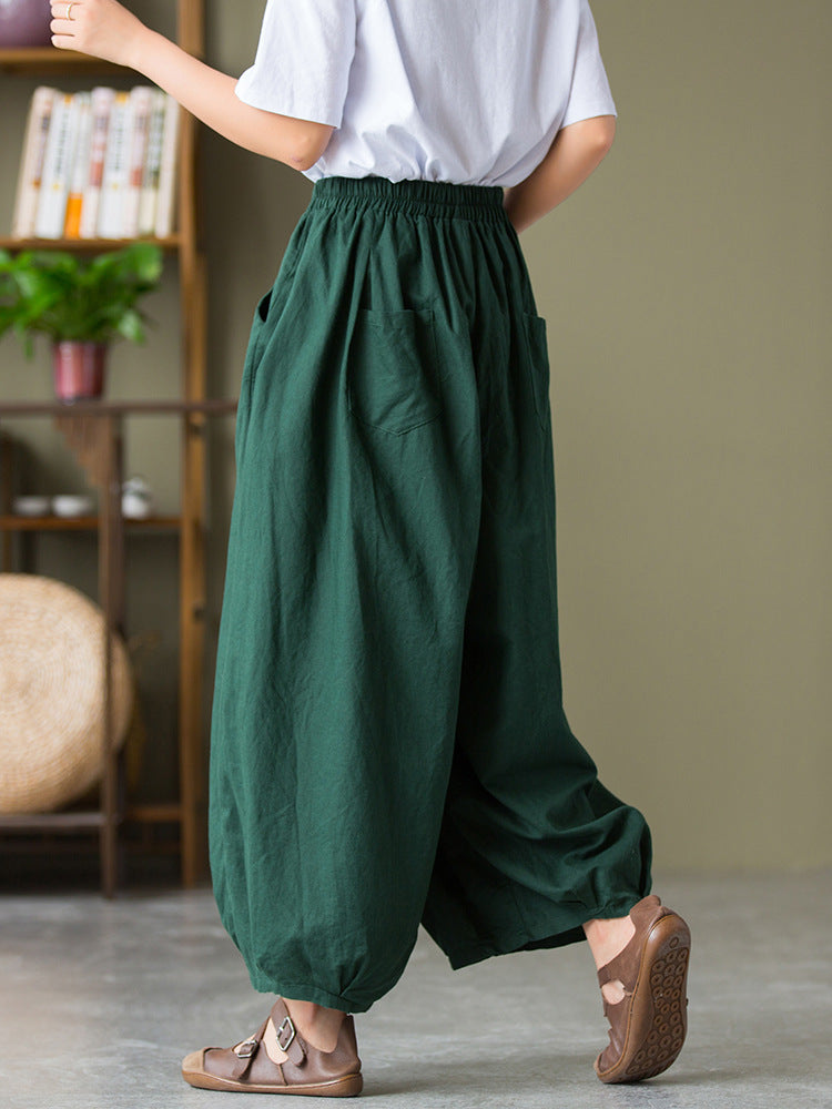 Women's Elastic Waist Loose Casual Pants