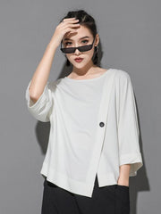 Loose Batwing Split-Joint T-Shirts