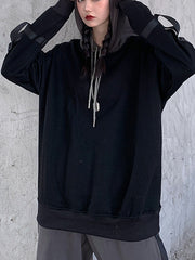 Casual Color-Block Hooded Sweatshirt