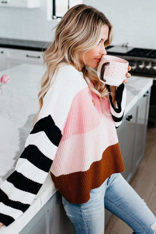 Good Vibes Multi Striped Knit Sweater - 2 Colors