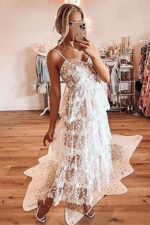 This Is The Day Lace Embroidered Maxi Dress