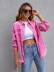 Linyona Pink Denim Coat