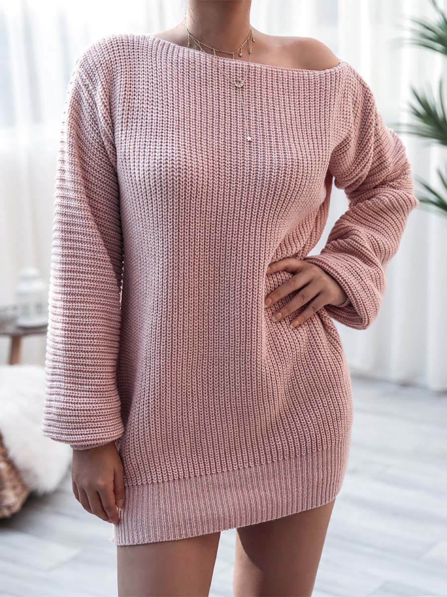 Vorioal Knitted Sweater Dress
