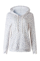 Little Cat Leopard Print Long Sleeve Hoodie