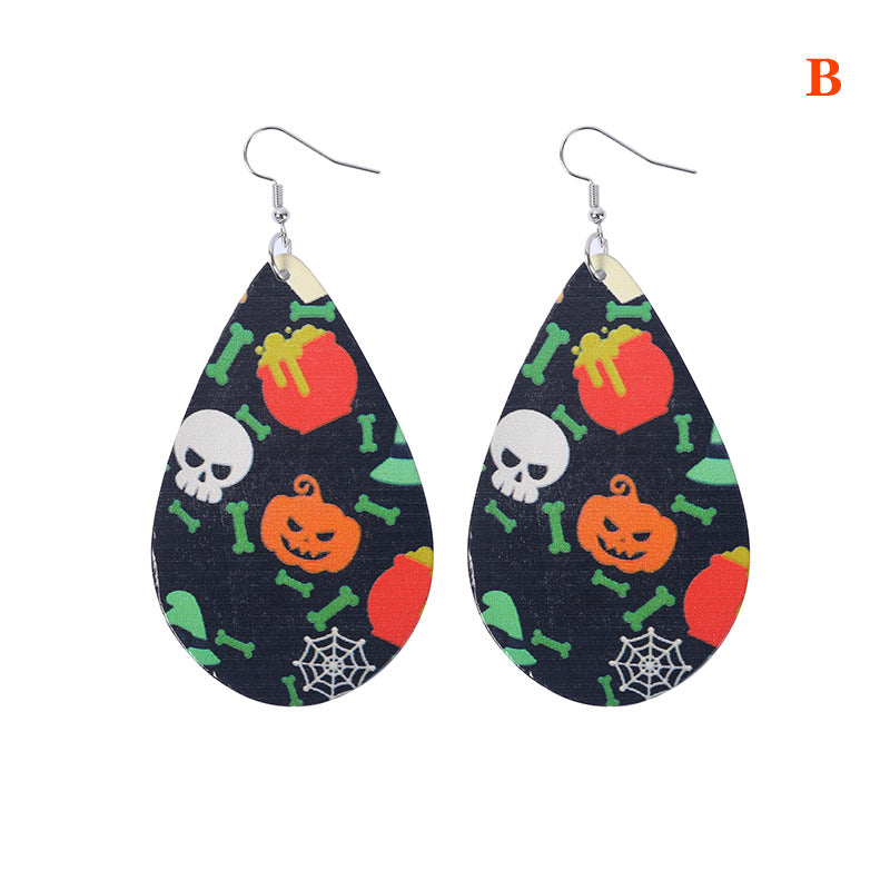 Funny Halloween Series Printed Earrings