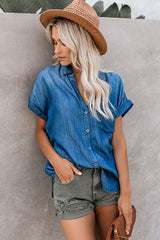 Tender Love Denim Short Sleeve Shirt