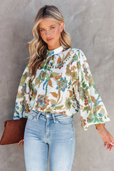 Meet Me Later Floral Print Long Sleeve Top