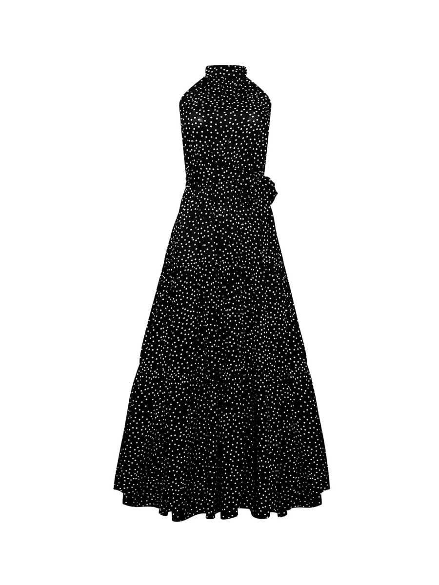 Vorioal Polka Dot Print Dress