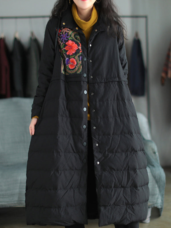 Women Retro Loose Lapel Casual Coat