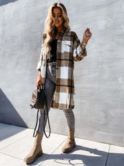 Linyona Plaid Jacket Fashion Coat