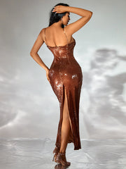 Lorelei Brown Sequin Dress