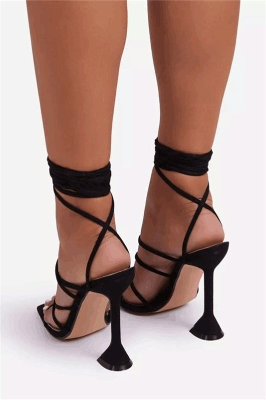 Strappy Fish Mouth Sandals