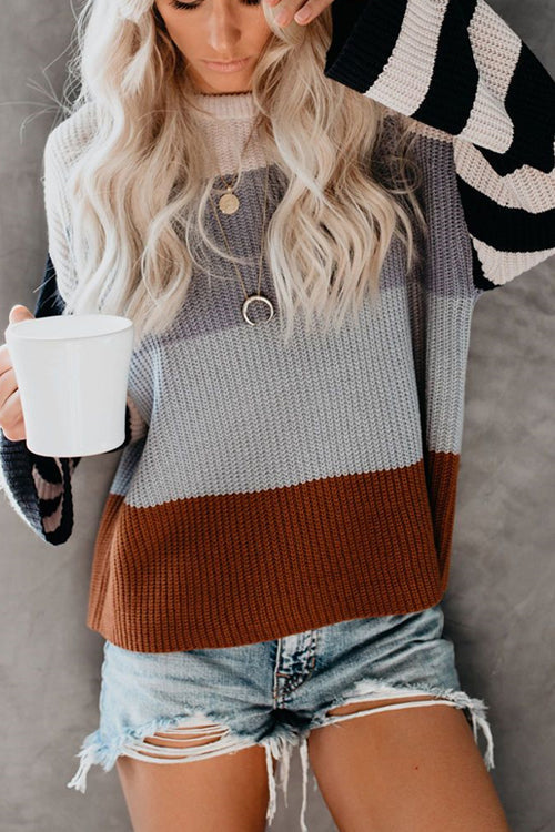 Good Vibes Multi Striped Knit Sweater - 2 Colors