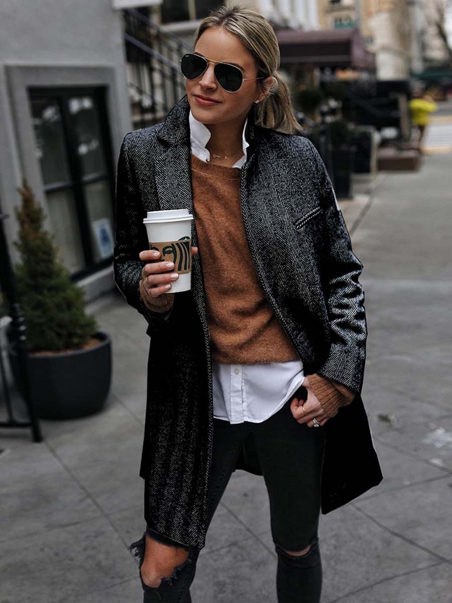 Linyona Stylish Retro Warm Coat