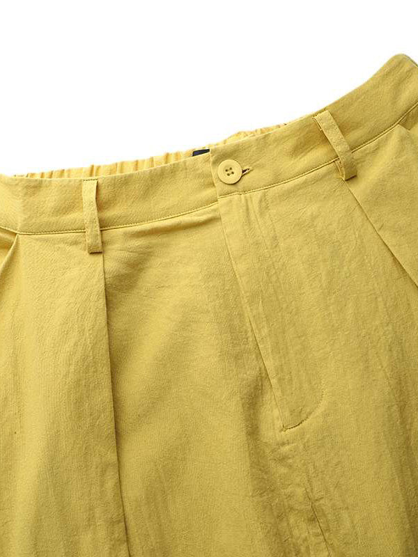 Vintage Solid Color Side Pocket Zipper A-Line Skirt