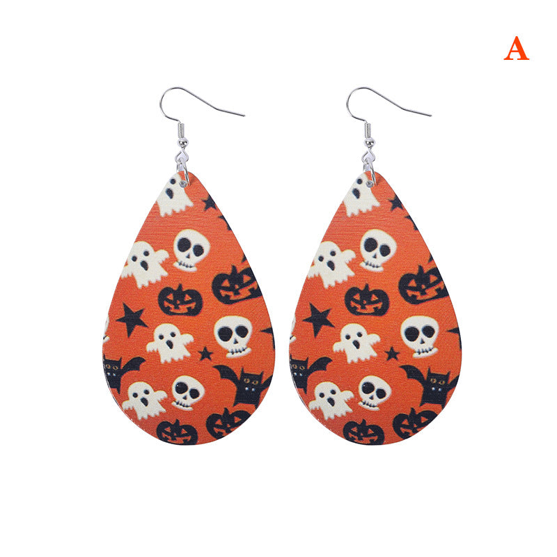 Funny Halloween Series Printed Earrings