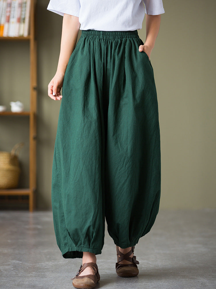 Women's Elastic Waist Loose Casual Pants