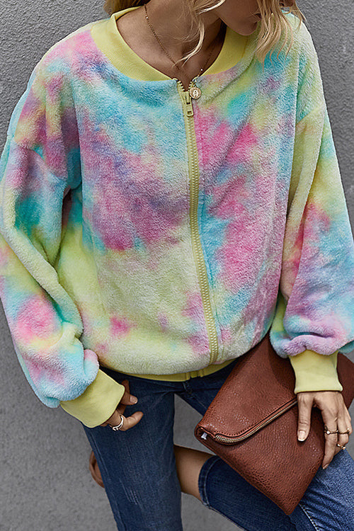 Ready For Fall Tie-Dye Fluffy Jacket - 4 Colors