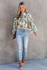 Meet Me Later Floral Print Long Sleeve Top