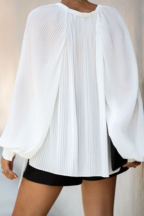Romance Forever Chiffon Pleated Shirt - 3 Colors
