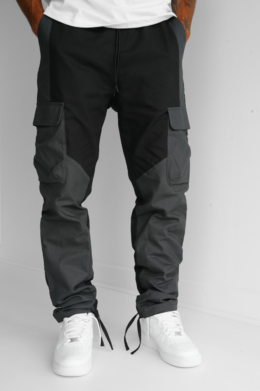 Terrain Panel Cargo Pants - Black/Charcoal (Buy 2 free shipping)