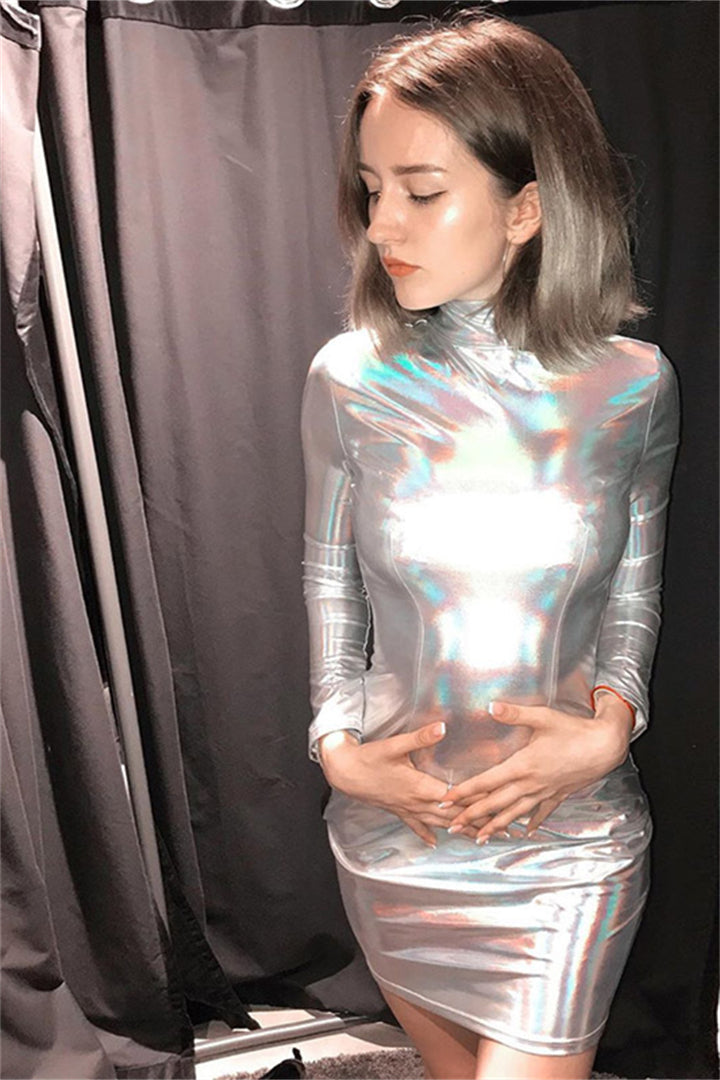 Long Sleeve Laser Dress